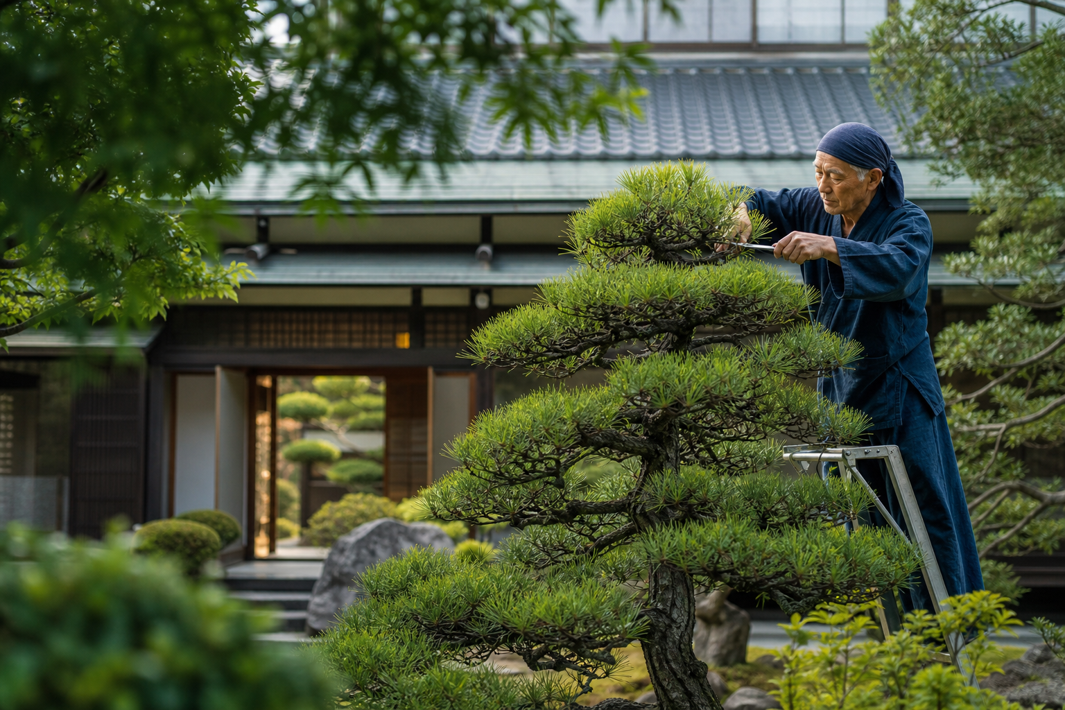 高木剪定後のお庭